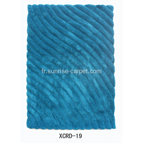 Tapis style microfibre Shaggy en 3D